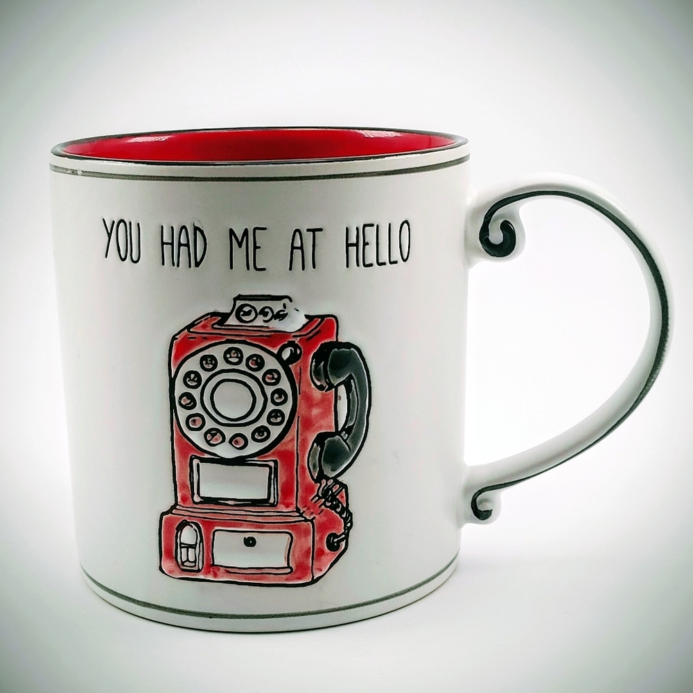 Spectrum Designz Large 21 oz Mug You Had Me At Hello Cayenne Pepper Red Interior